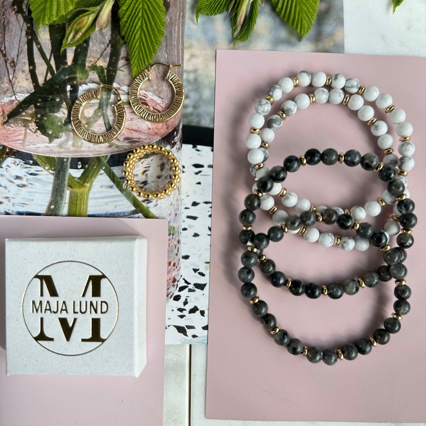 Armbånd Mollie – White / Grey - VIAMAJA.DK