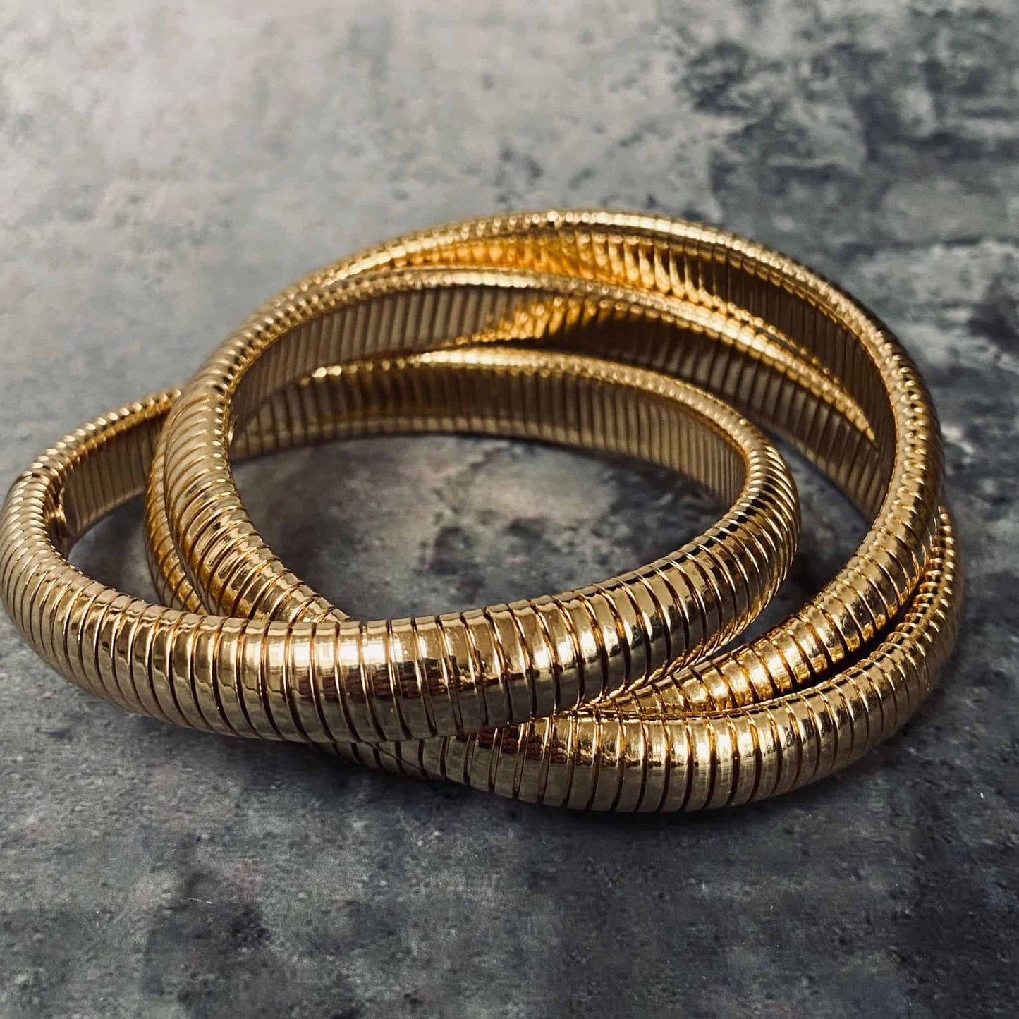 Armbånd - sæt af 3stk - 14 karat guldbelagt - VIAMAJA.DK
