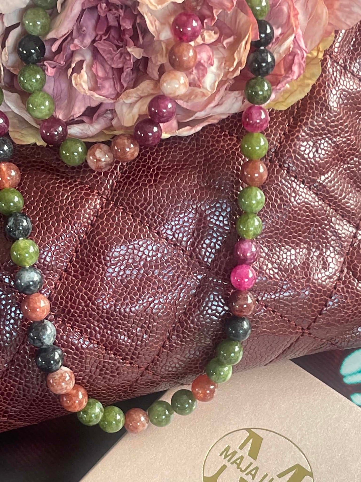 Halsband Mary Emerald/Berry Mix