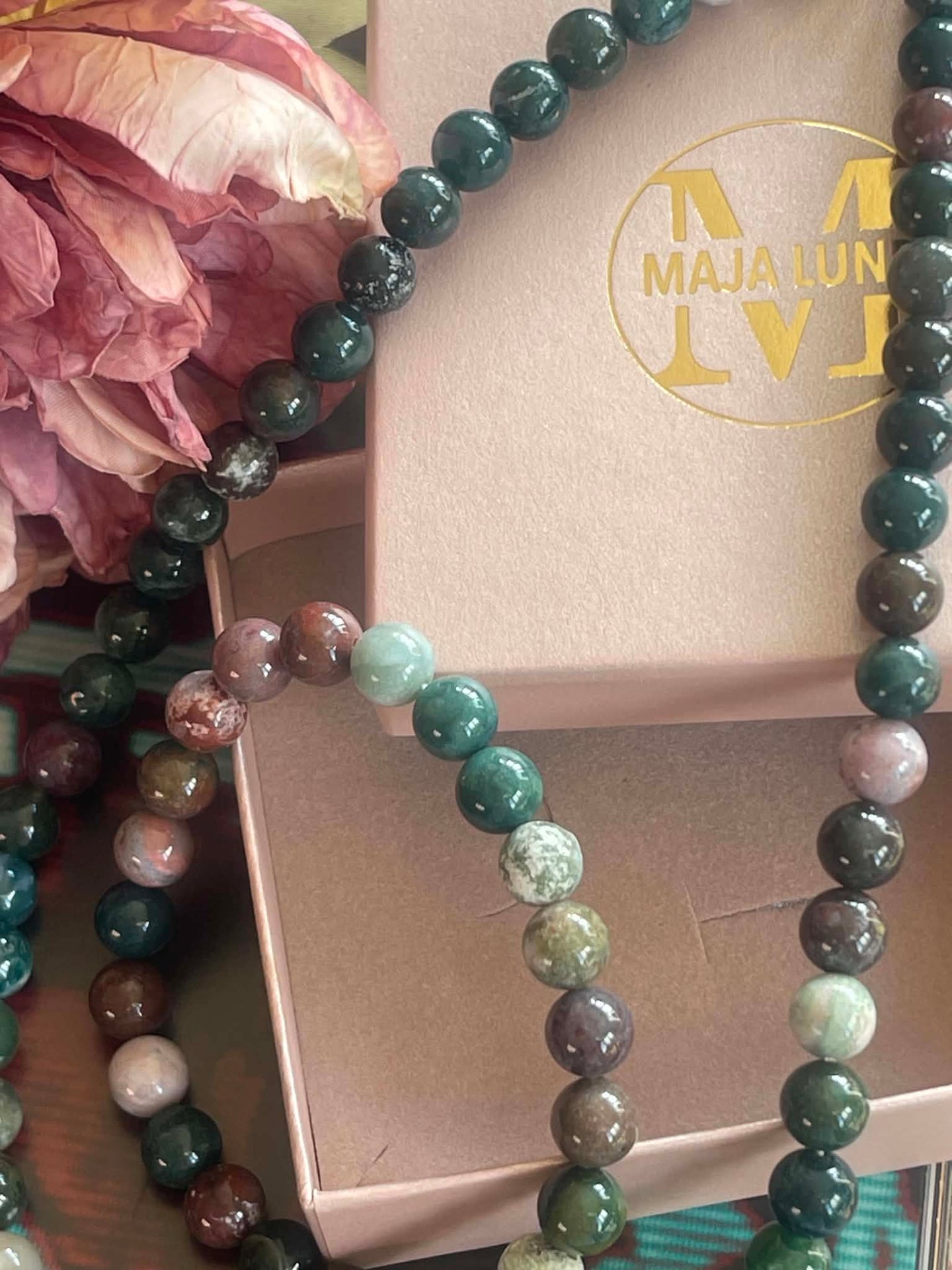 Halsband Mary Emerald/Lavendel Mix