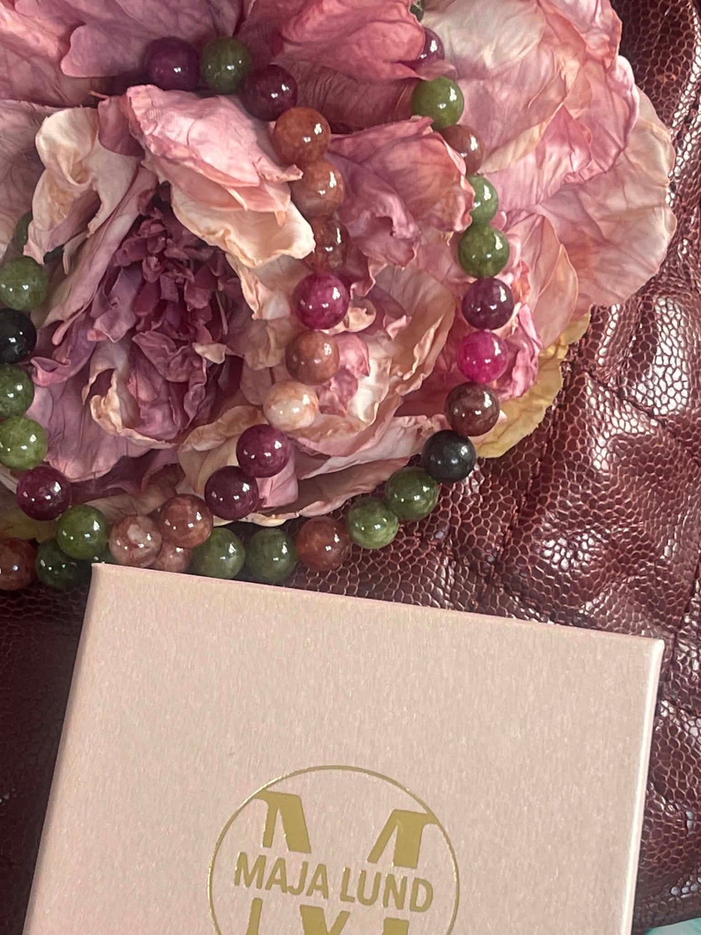 Halsband Mary Emerald/Berry Mix