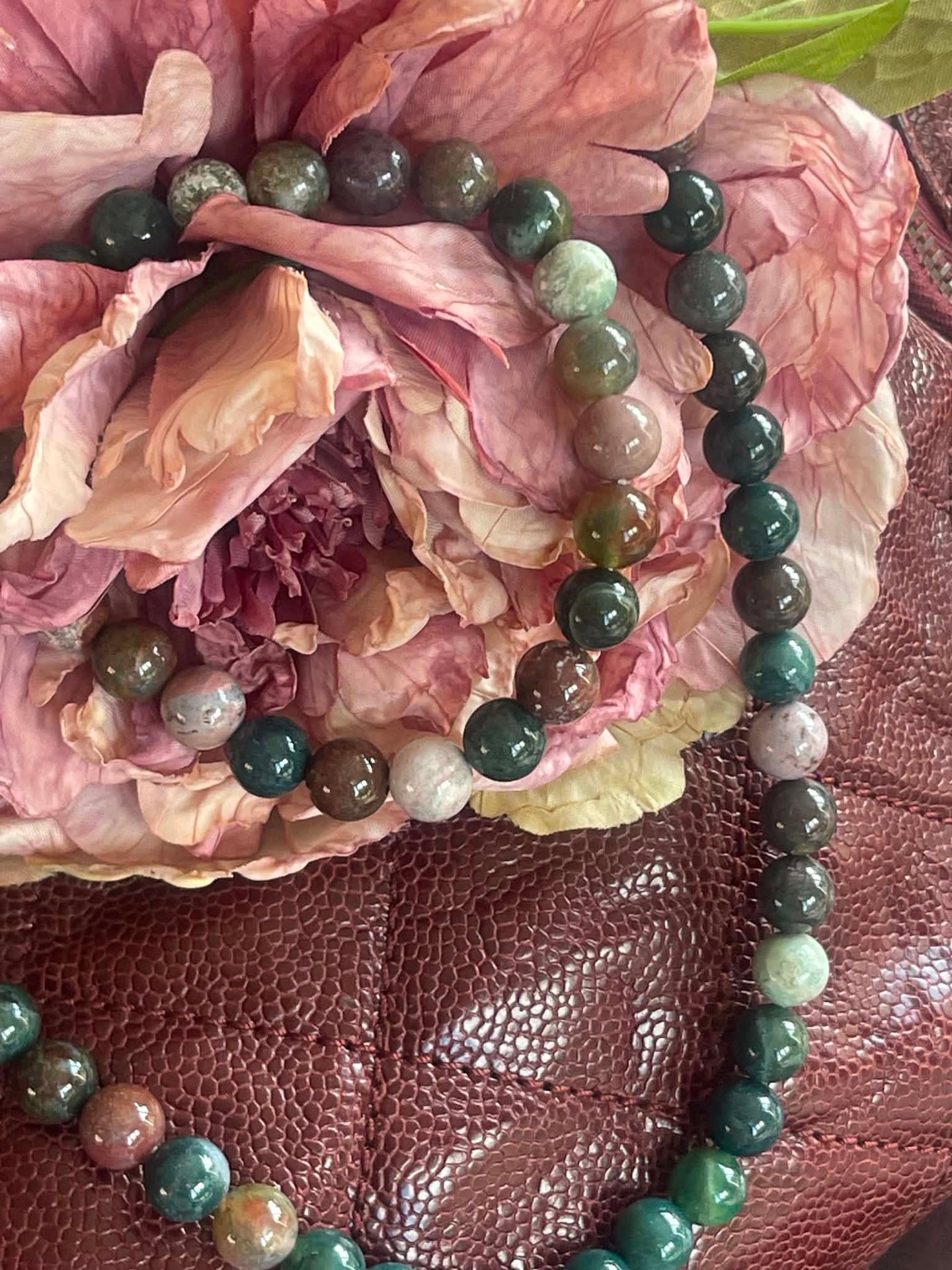 Halsband Mary Emerald/Lavendel Mix