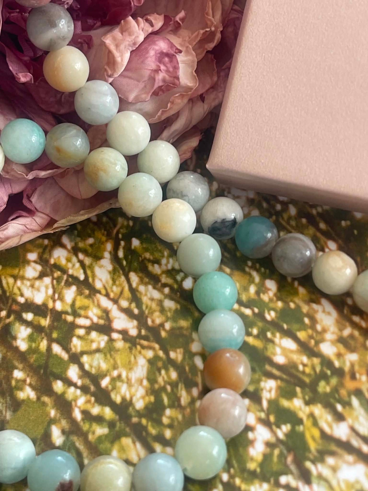 Armband Mary Natur/Aqua Mix