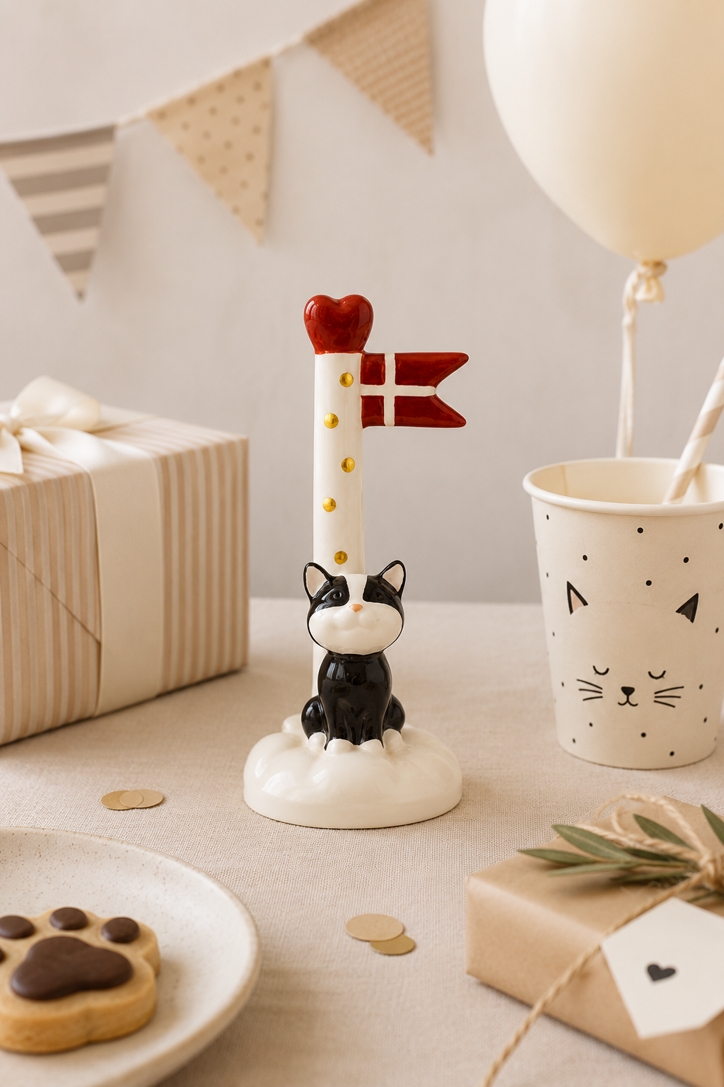 Flagga keramik – Kat 14 cm