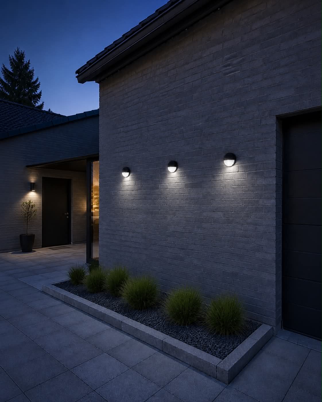Vägglampa med solceller – Set med 4 st.