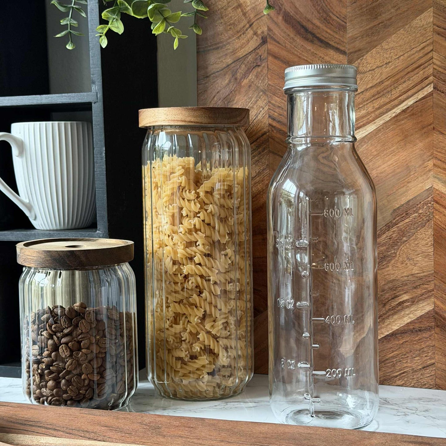 Glasflaska med Måttenheter - 1000 ml