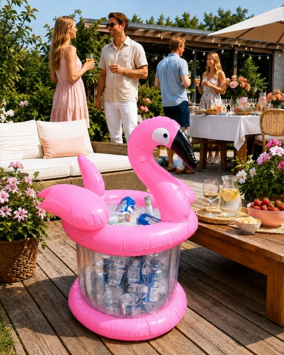 Kylare för drycker - Uppblåsbar flamingo
