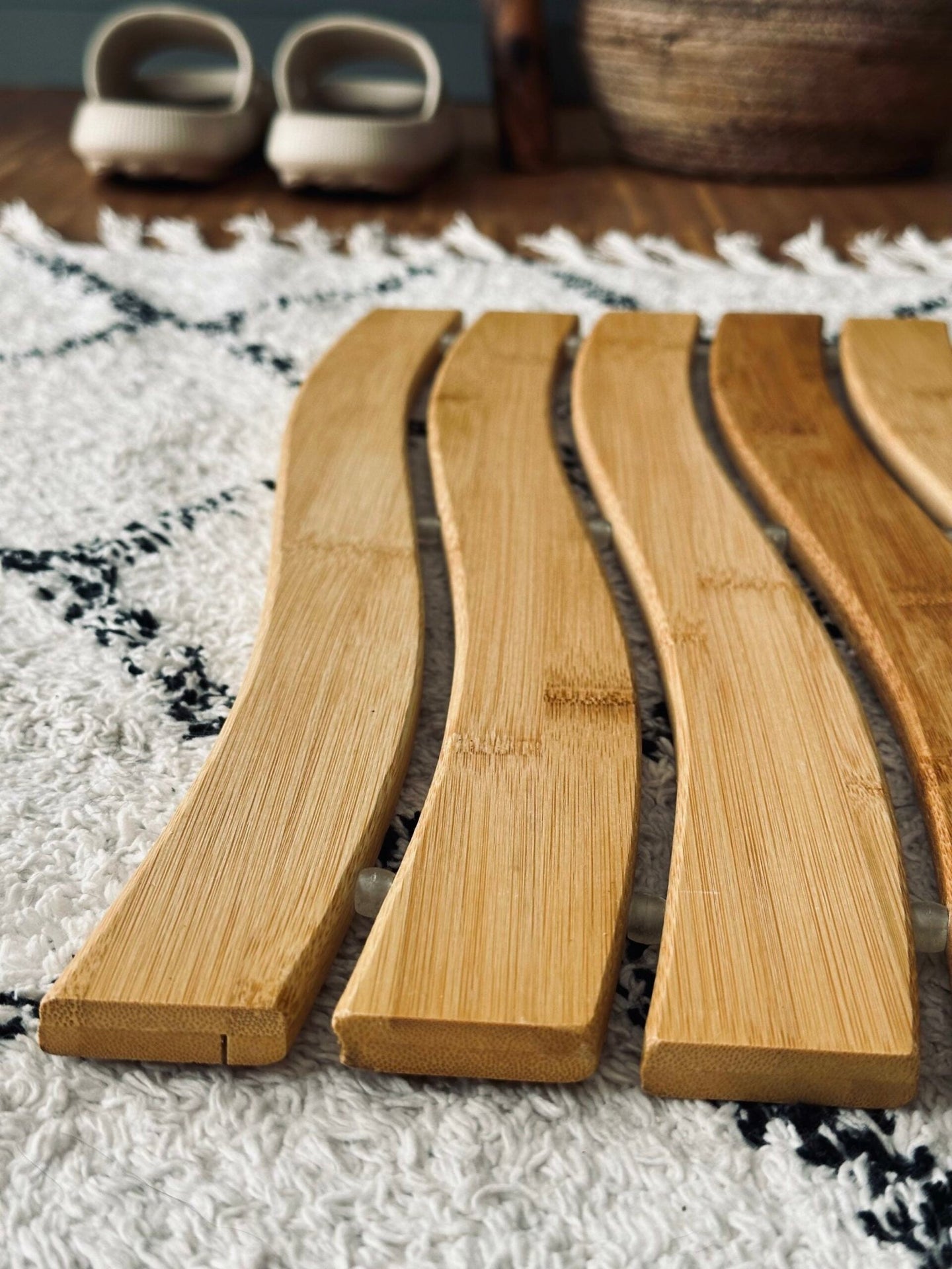 Bademåtte bølge - Bambus - VIAMAJA.DK