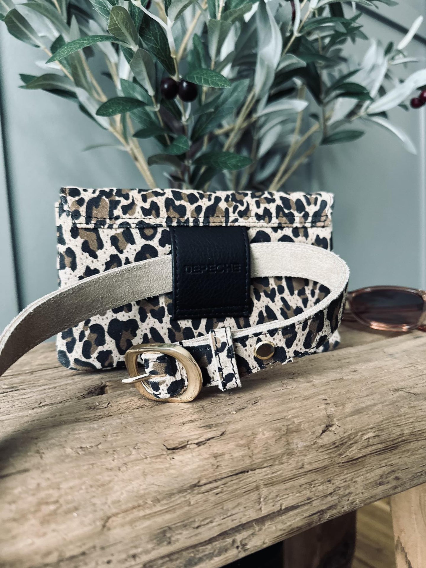 Bælte Aura leopard – 95 cm - VIAMAJA.DK