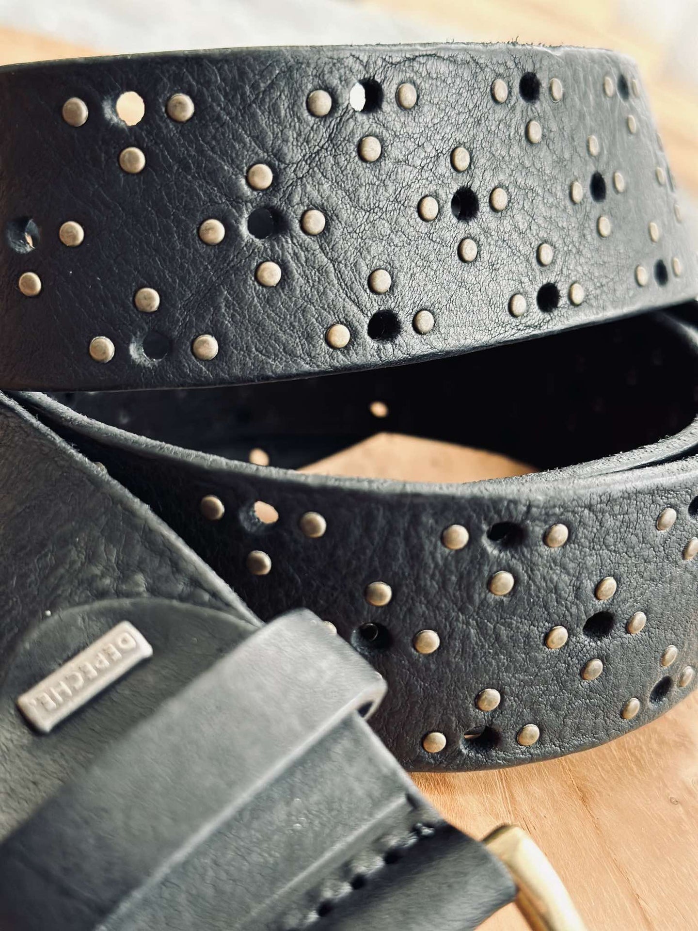 Bælte black leather - VIAMAJA.DK