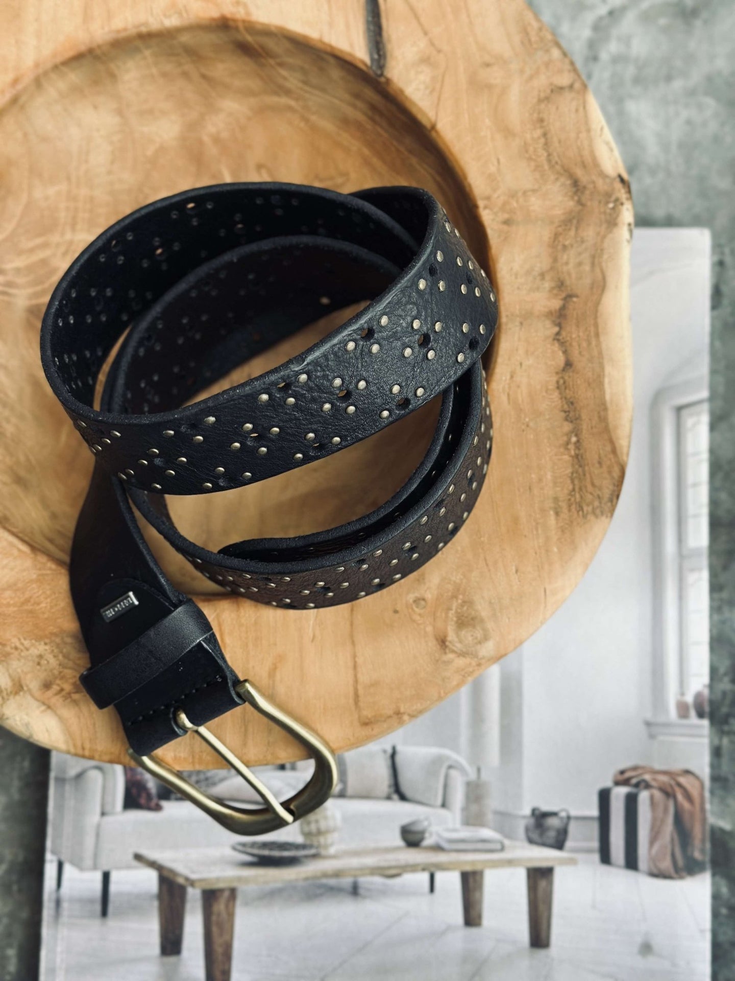 Bælte black leather - VIAMAJA.DK