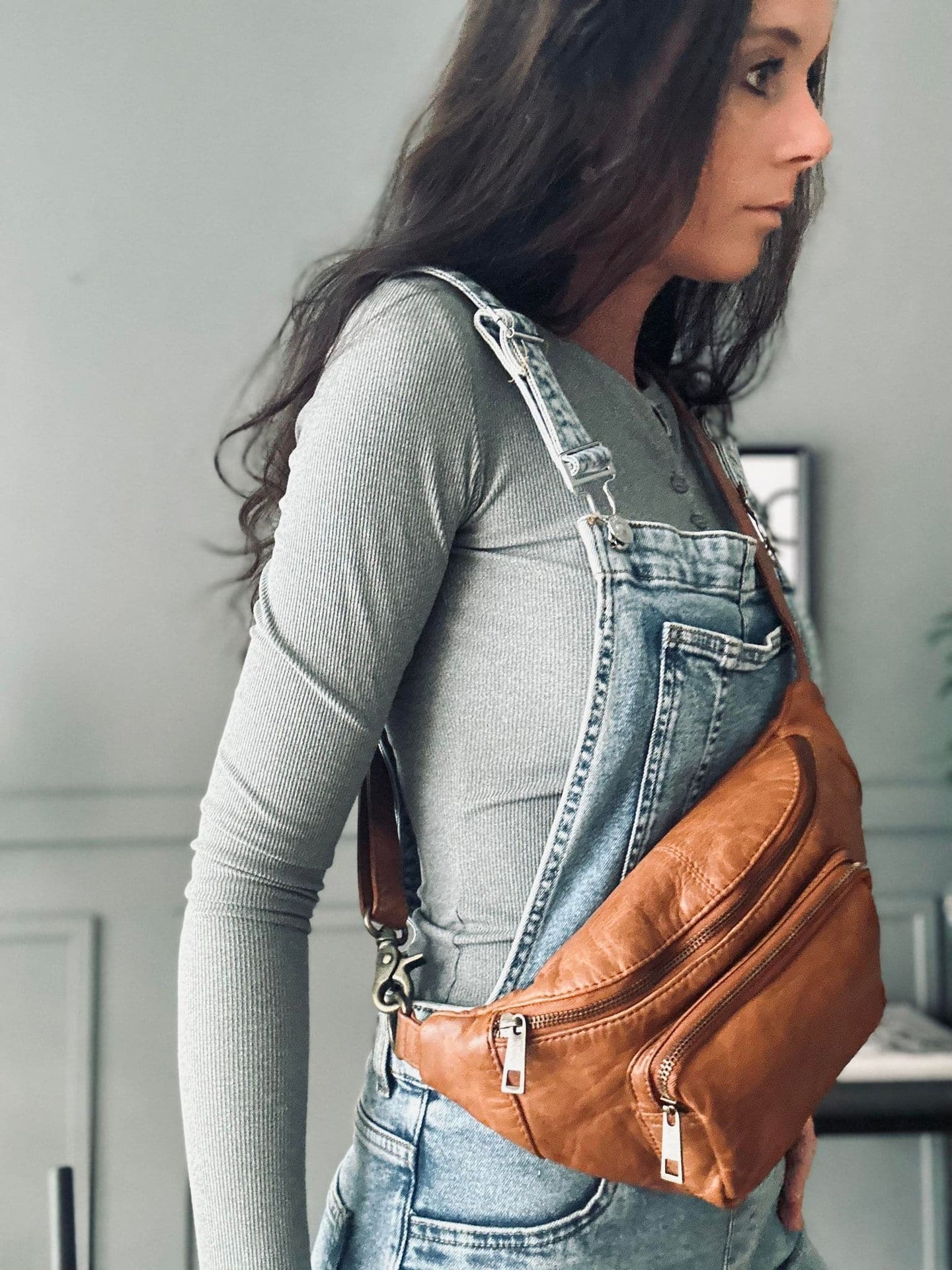 Bæltetaske CLASSY - Cognac - VIAMAJA.DK