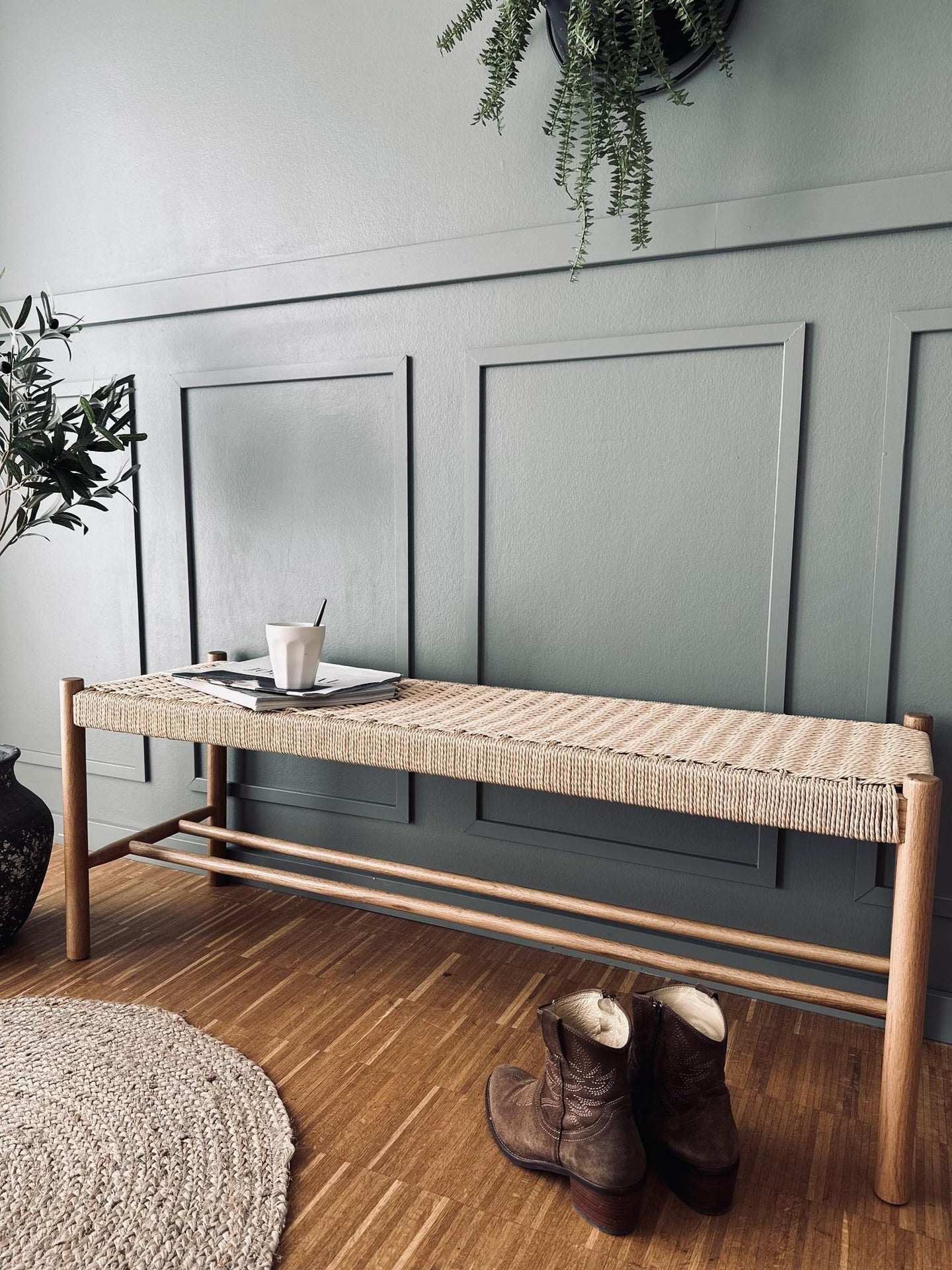 Bænk Eg natur - 90 cm - VIAMAJA.DK