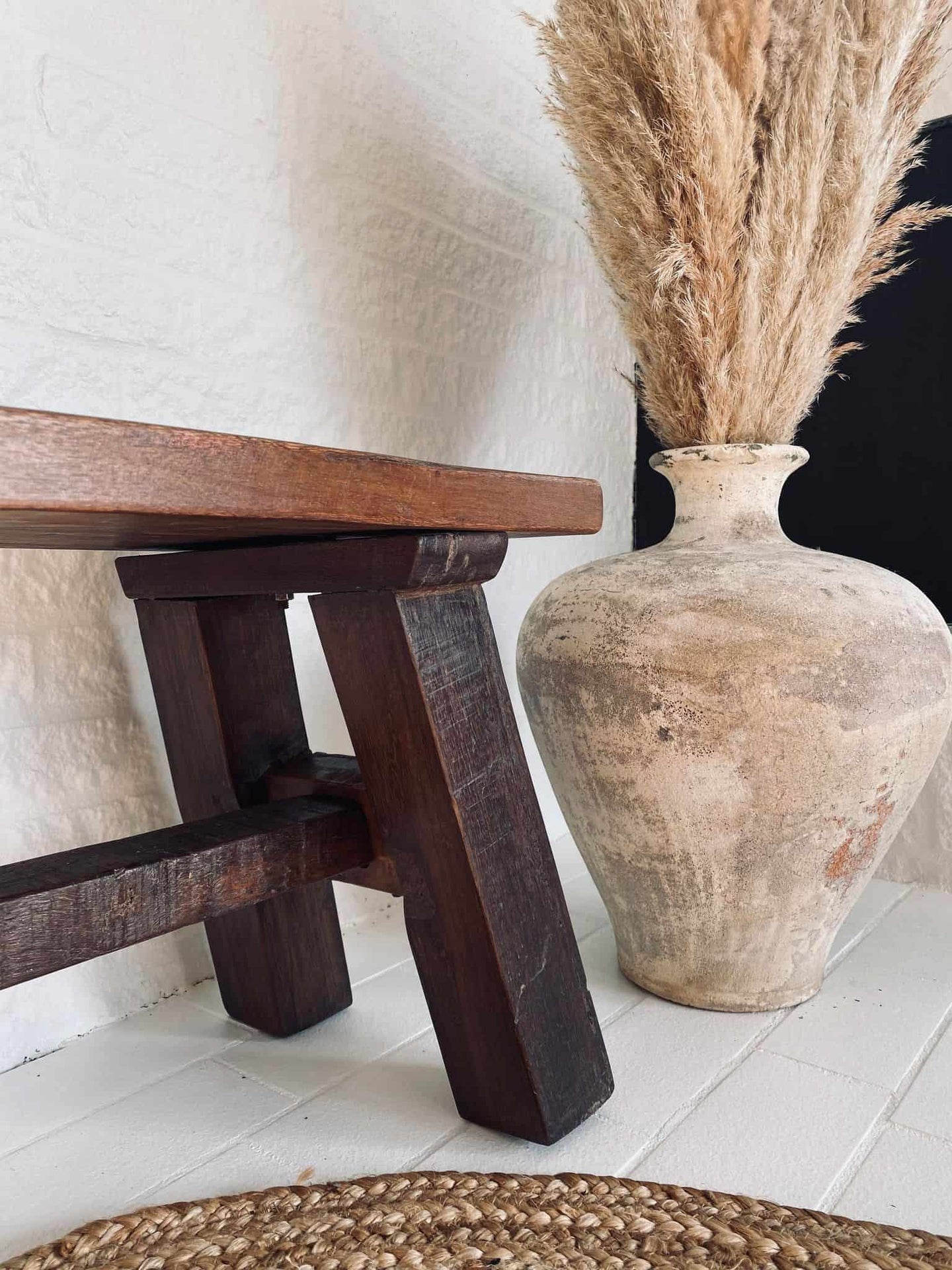 Bænk massiv træ - VIAMAJA.DK