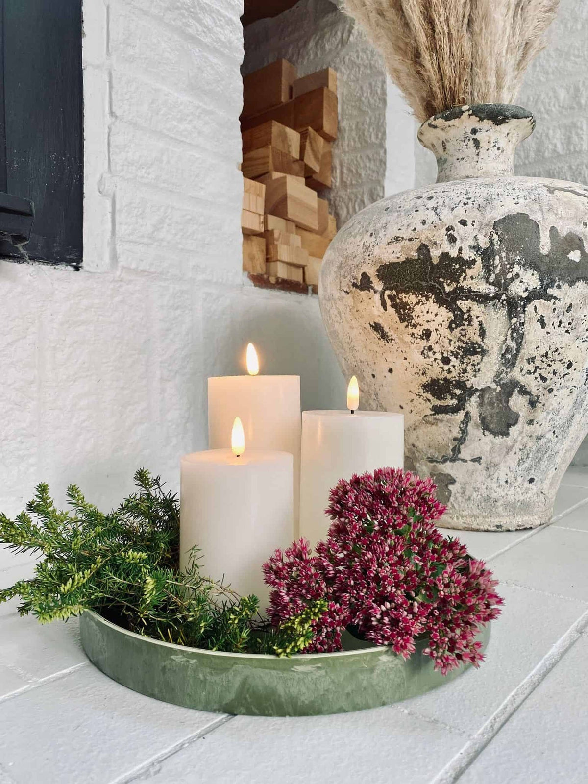 Bakke beton look – Mellem grøn - VIAMAJA.DK