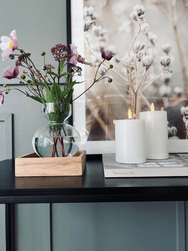 Bakke med kant 14x14 - Neutral Akacia - VIAMAJA.DK