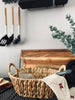 Oval bricka med handtag - vattenhyacint