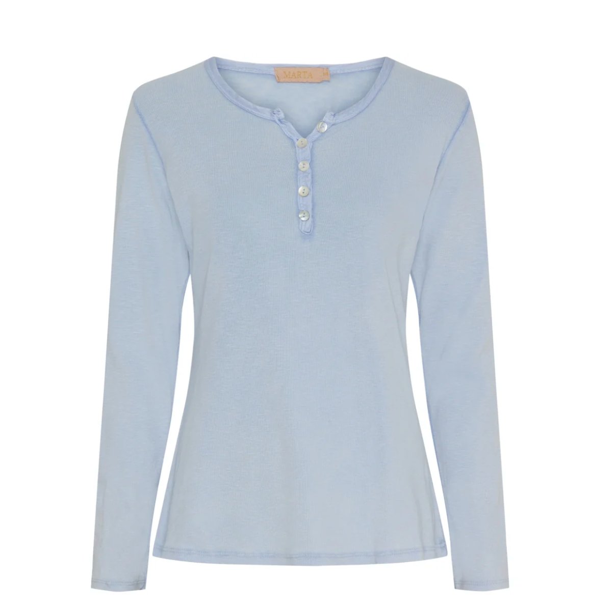 Basis bluse med knapper - Blue - VIAMAJA.DK