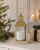 Lykta med timer - Gold