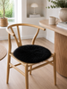 Sittskinn Ø 34 cm - Black lammskinn