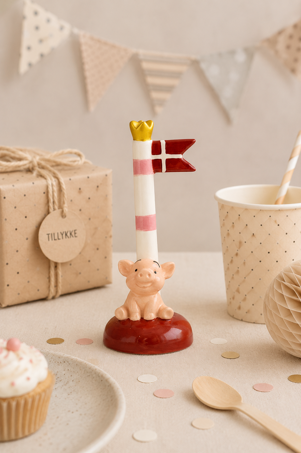 Flagga keramik – Gris 14 cm