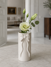 Vas med rosett - White