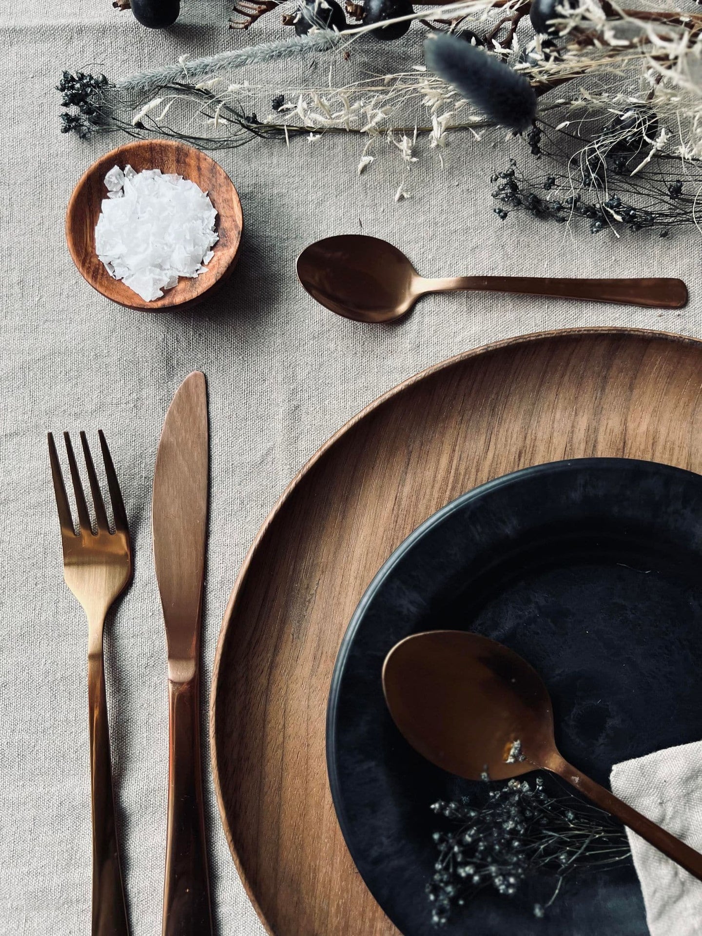 Bestik til 4 personer - Kobber blank - VIAMAJA.DK