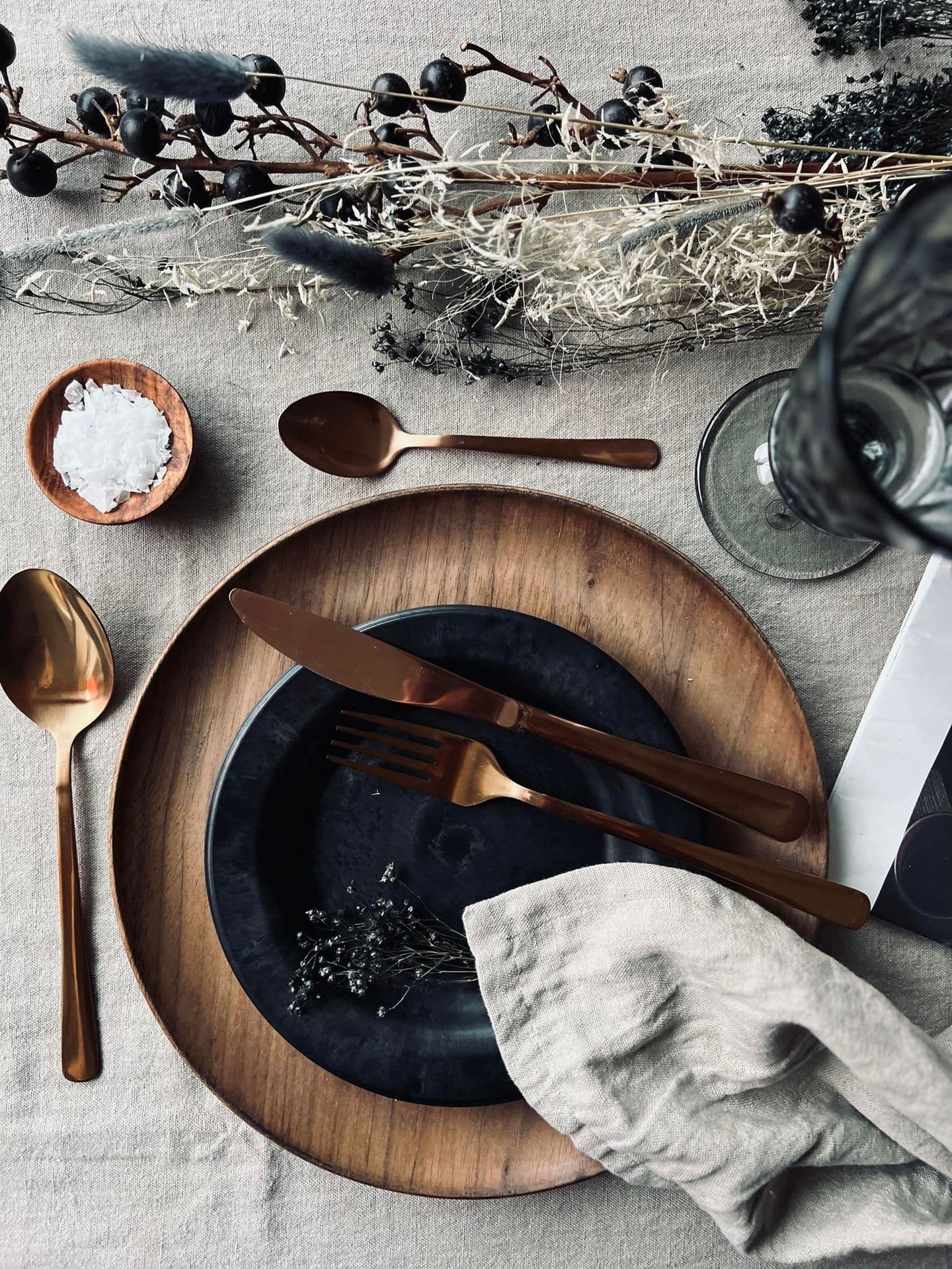 Bestik til 4 personer - Kobber blank - VIAMAJA.DK