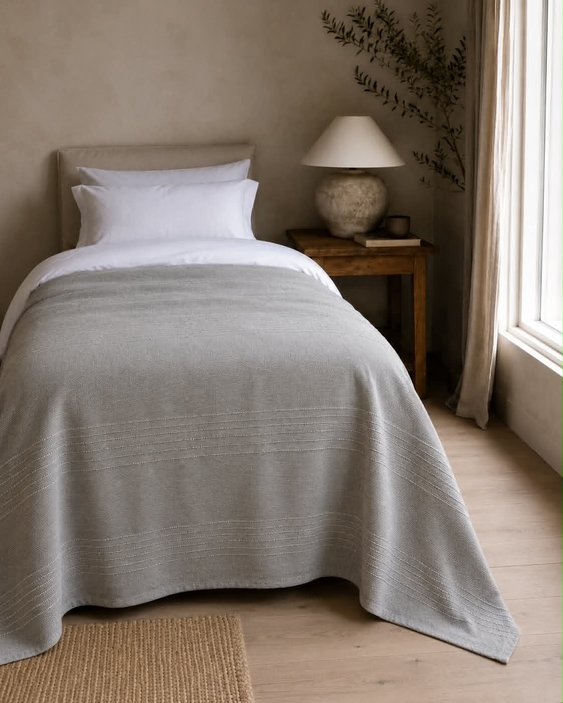 Överkast Taupe 150 x 220