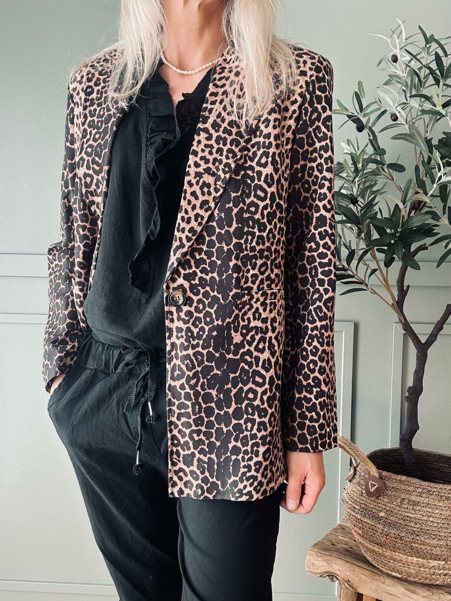 Blazer Leopard dark - VIAMAJA.DK
