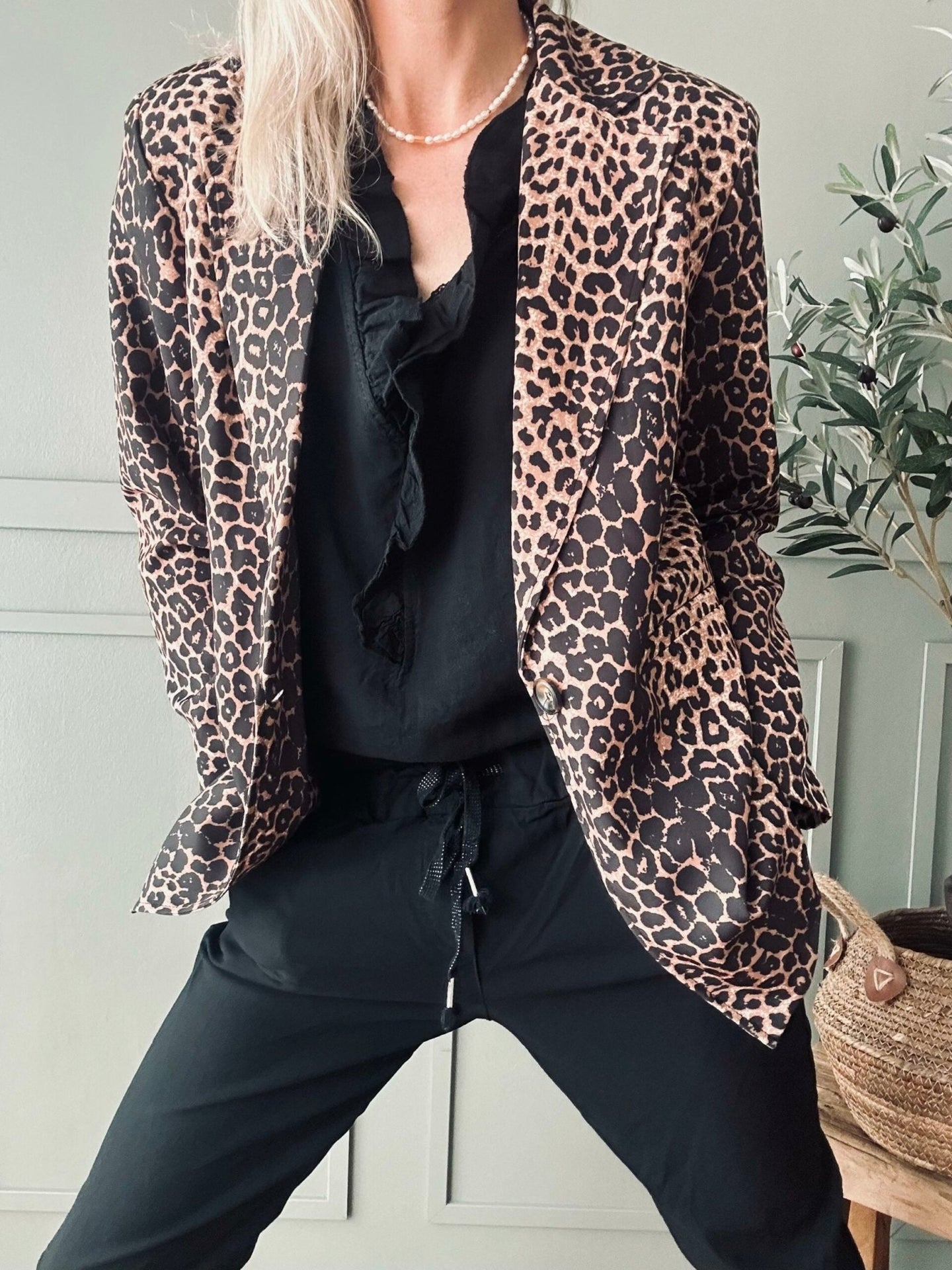 Blazer Leopard dark - VIAMAJA.DK