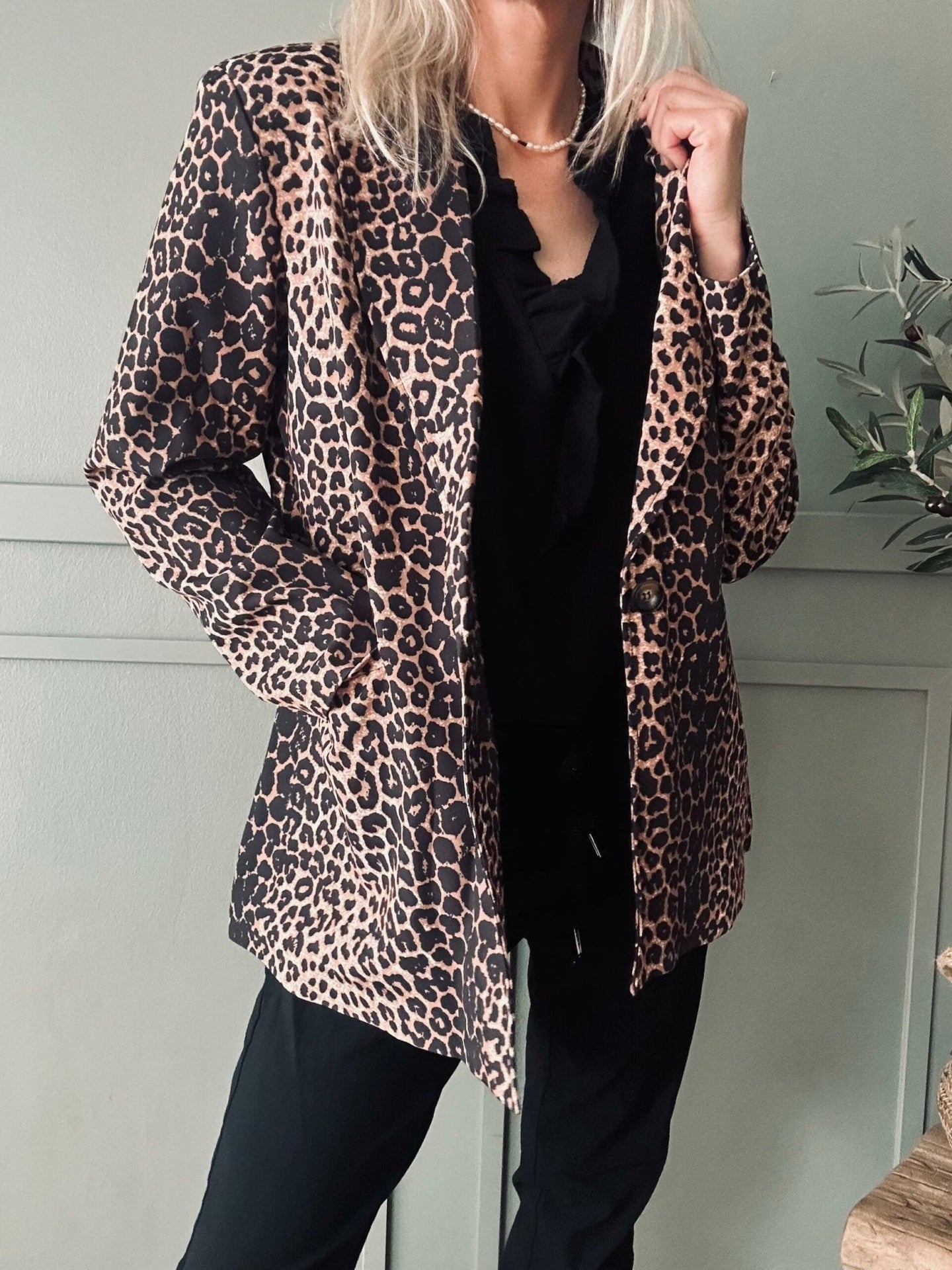 Blazer Leopard dark - VIAMAJA.DK