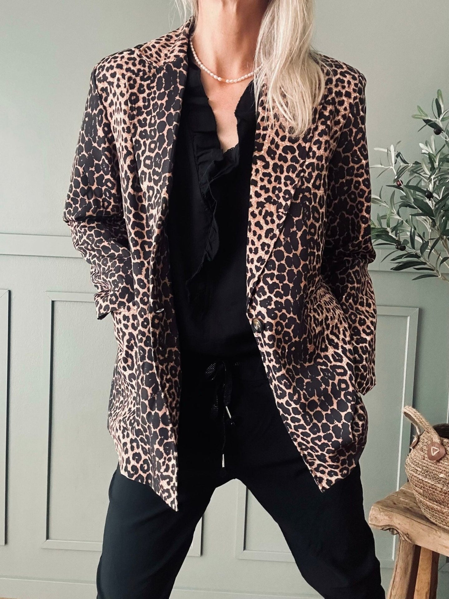 Blazer Leopard dark - VIAMAJA.DK