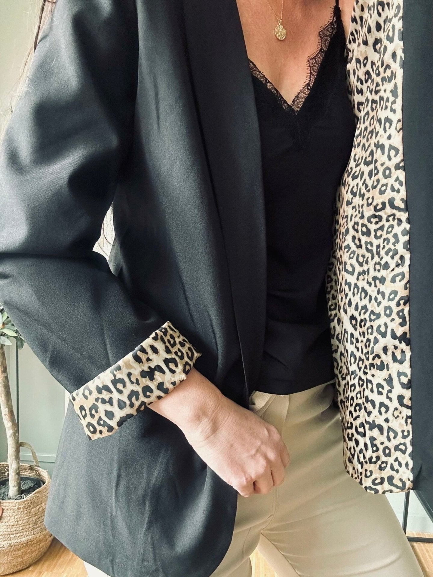 Blazer m. Leopard - VIAMAJA.DK