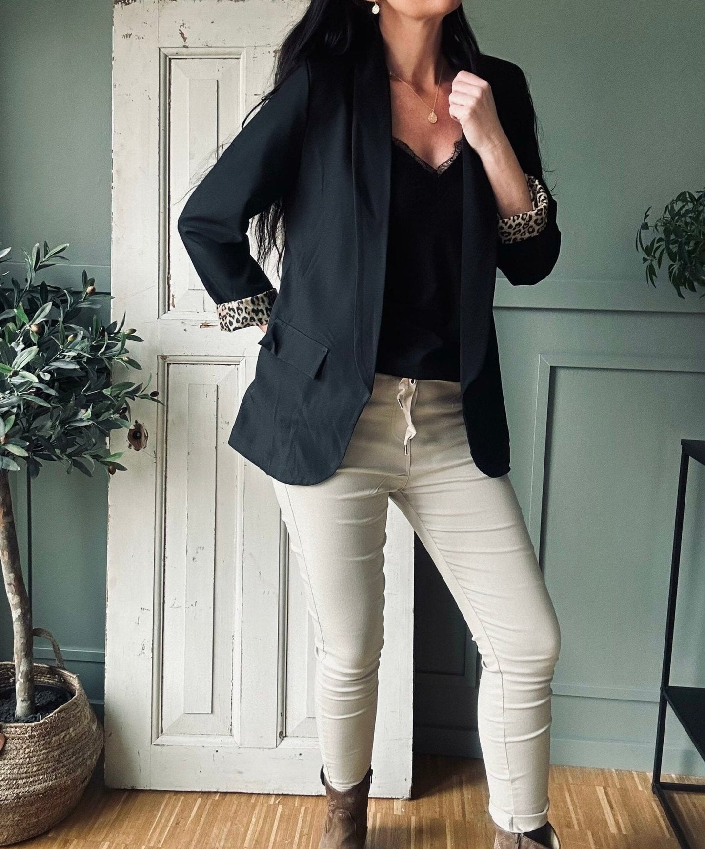 Blazer m. Leopard - VIAMAJA.DK