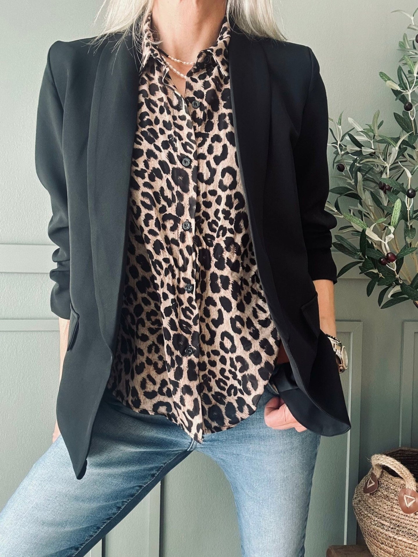 Blazer med 3/4 ærmer – Black - VIAMAJA.DK