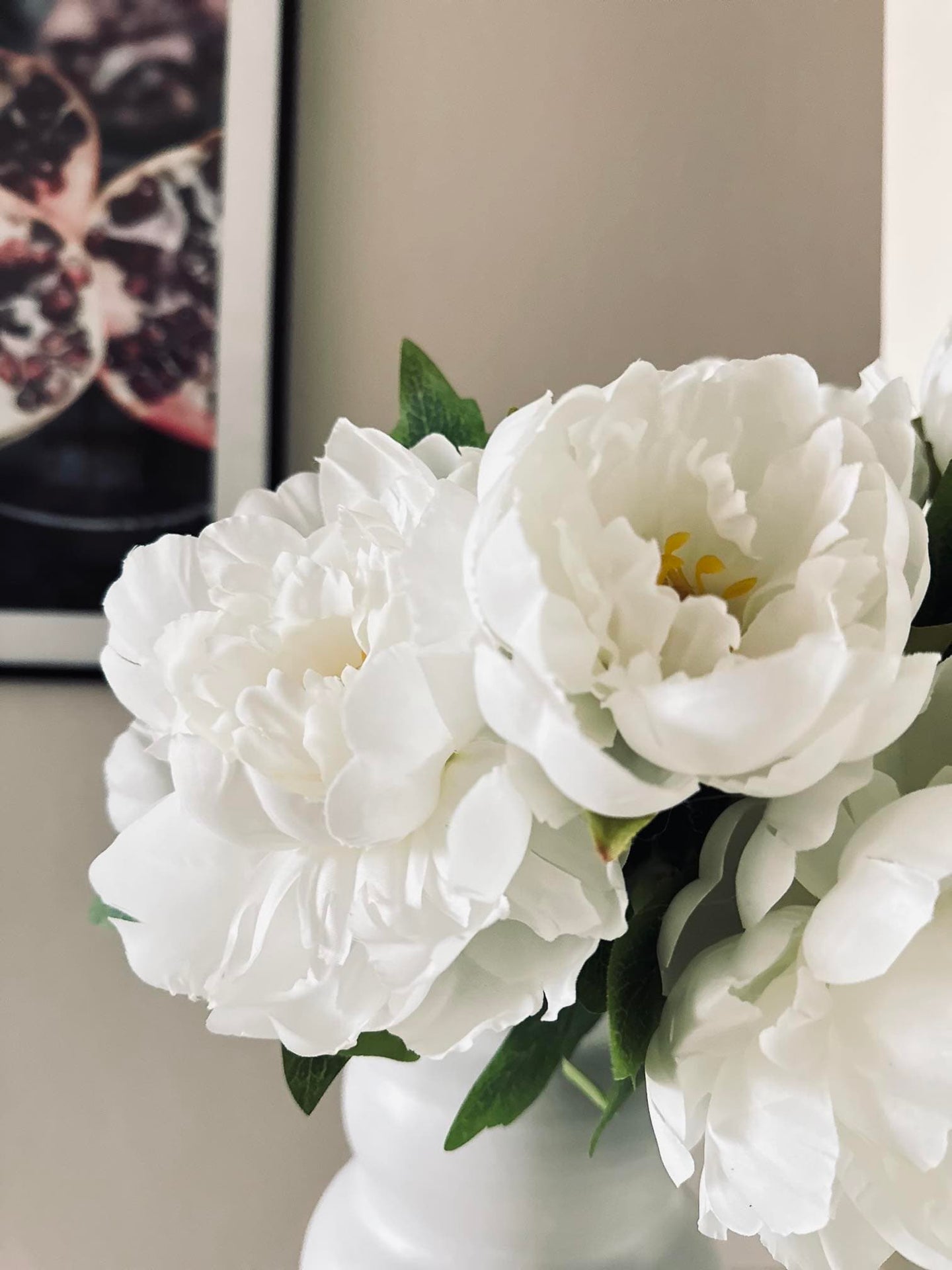 Blomst Pæon hvid - VIAMAJA.DK