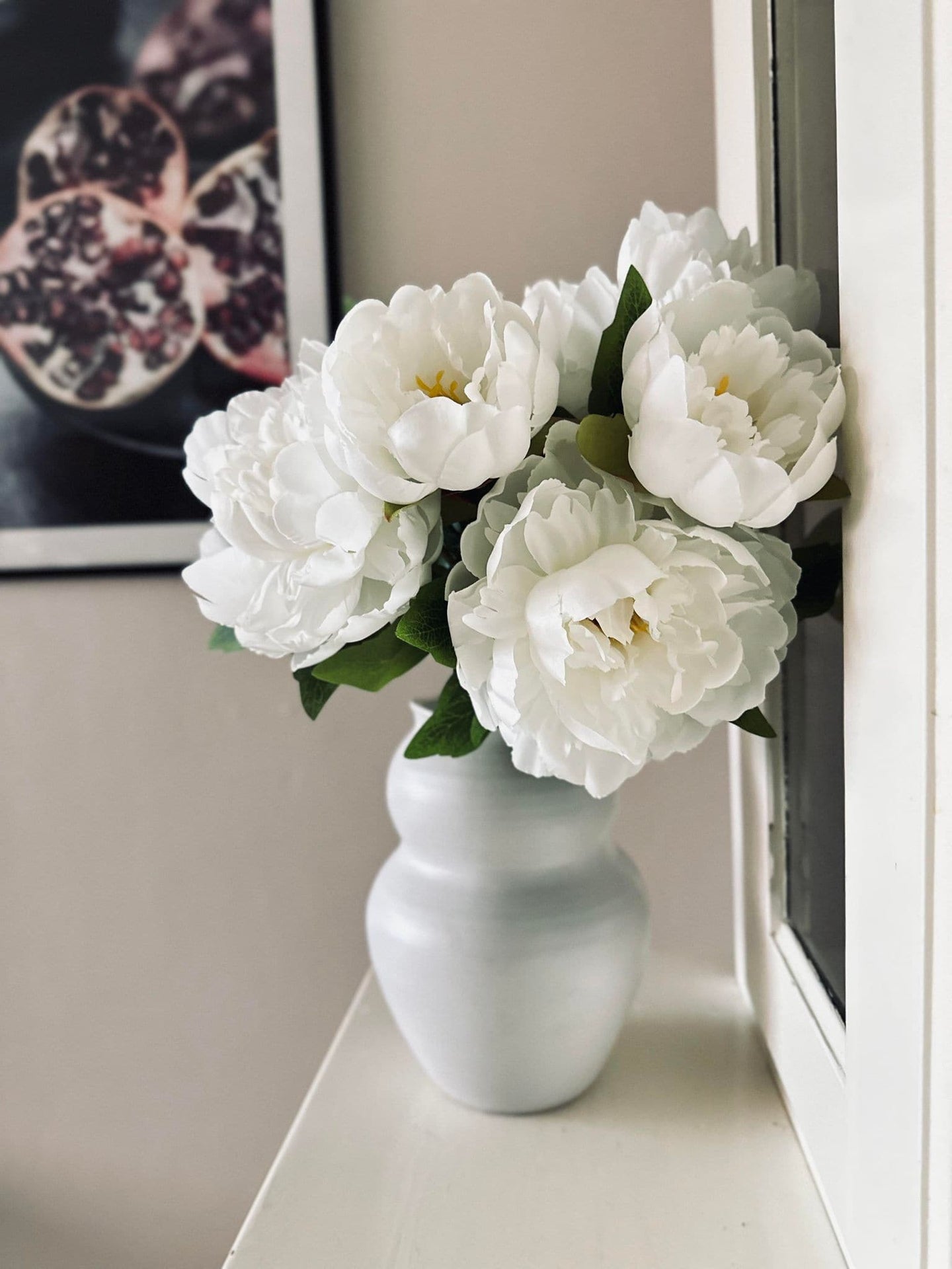 Blomst Pæon hvid - VIAMAJA.DK