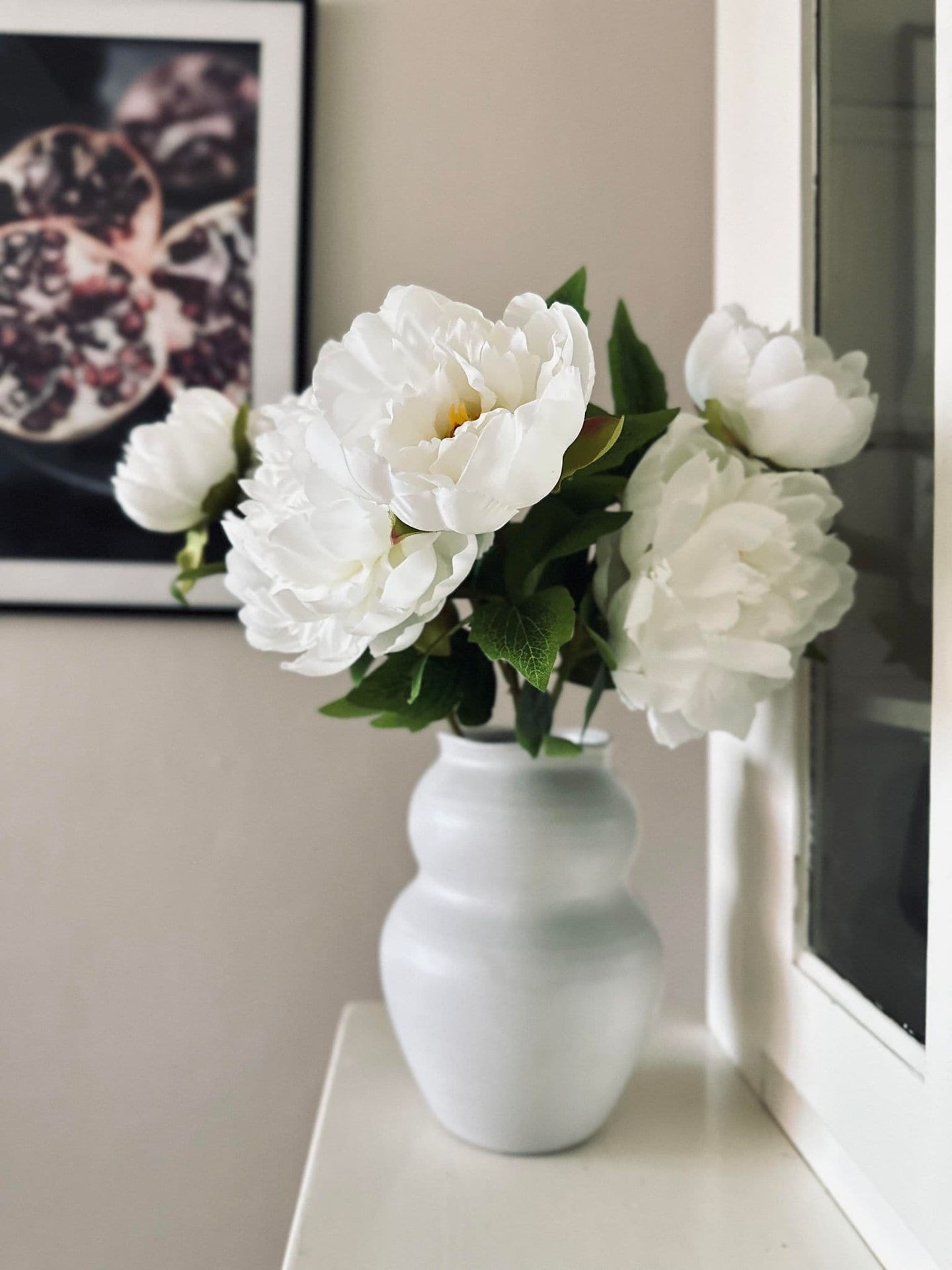 Blomst Pæon hvid - VIAMAJA.DK