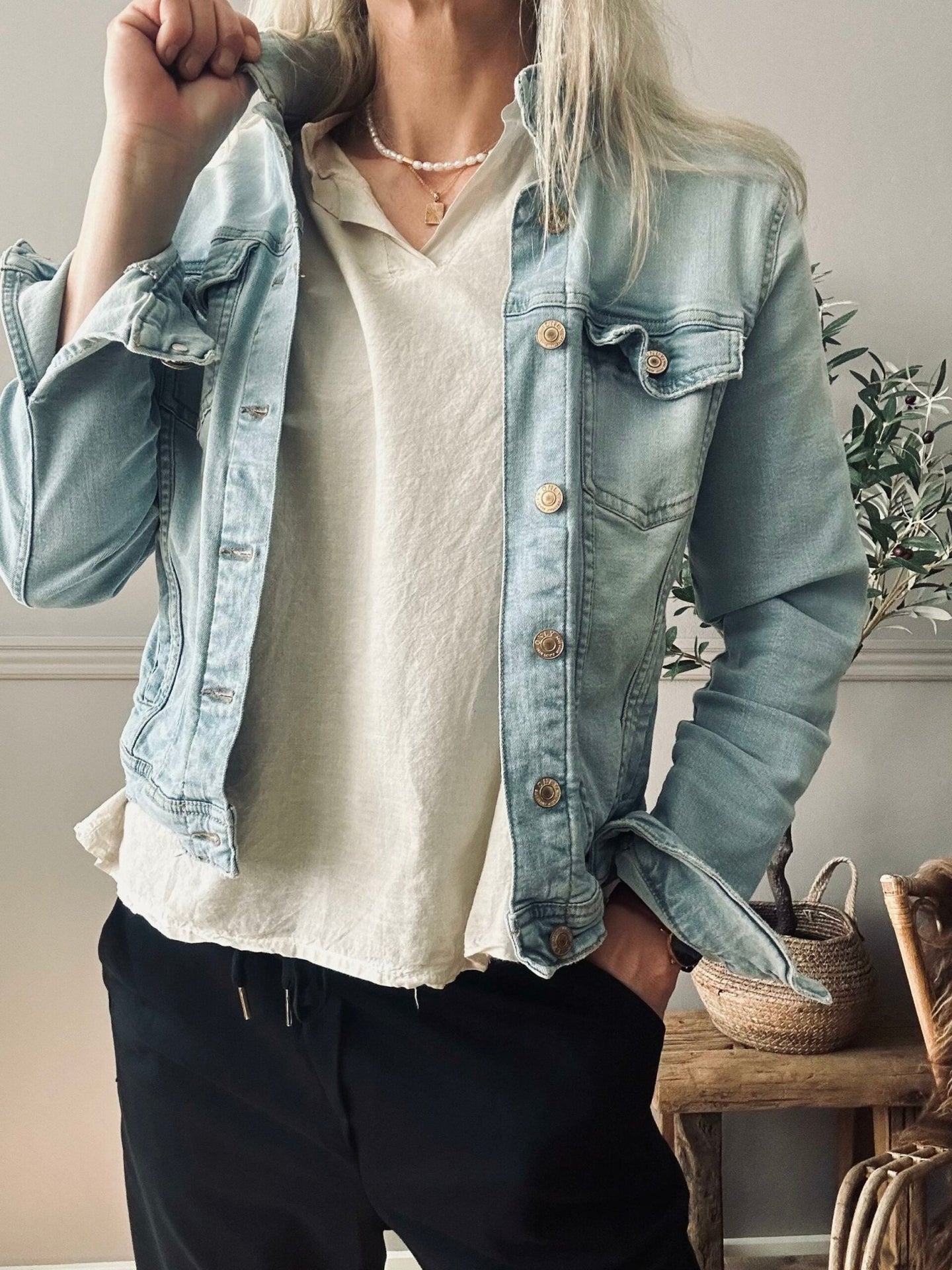 Bluse – Beige Cold Wash - VIAMAJA.DK