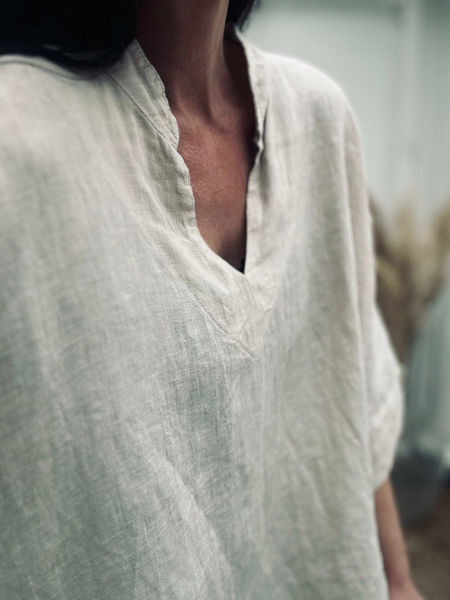 Bluse i Hør – Oversize - VIAMAJA.DK