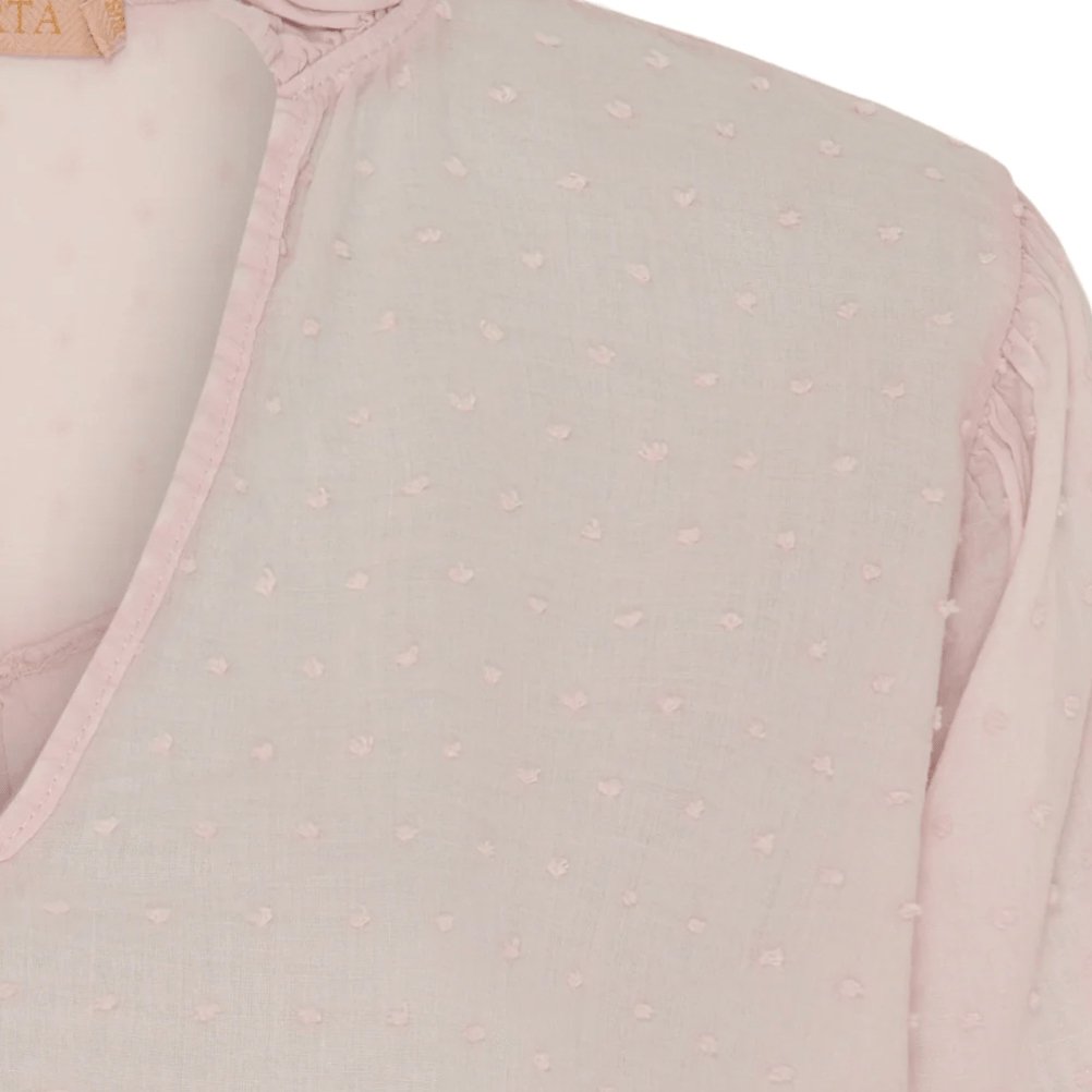Bluse i let bomuld – Soft rose - VIAMAJA.DK