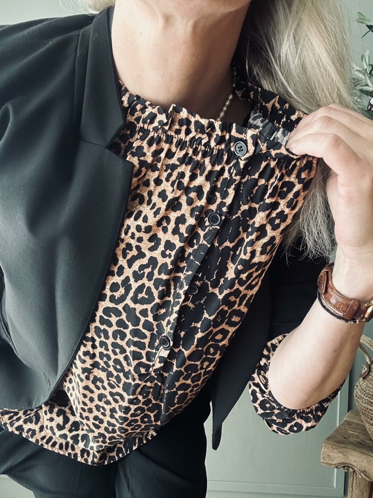 Bluse Leopard - VIAMAJA.DK