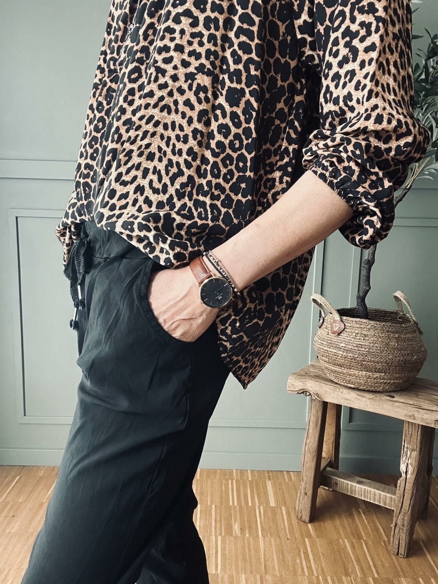 Bluse Leopard - VIAMAJA.DK