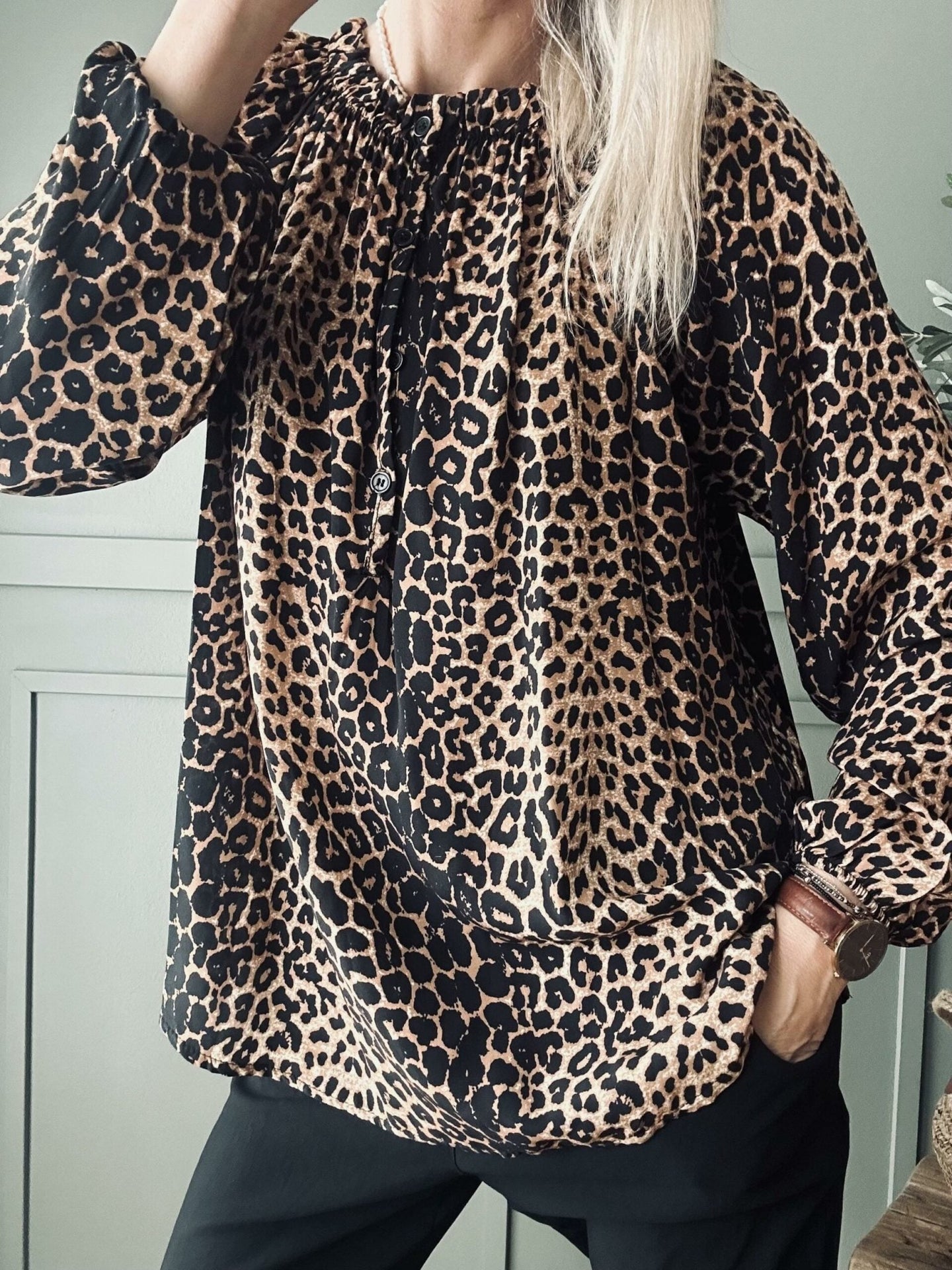 Bluse Leopard - VIAMAJA.DK