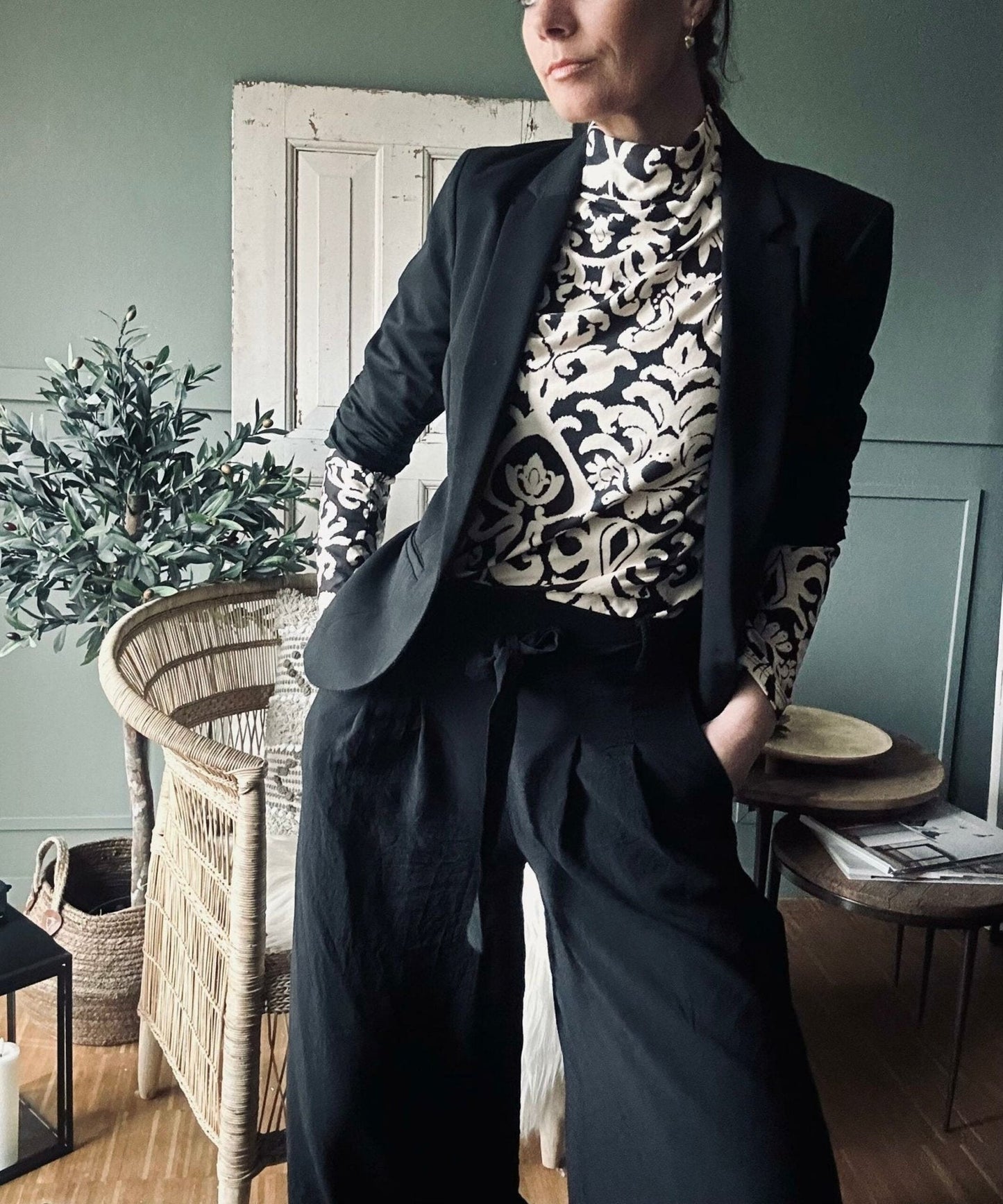 Bluse m. Mønster – Ultra blød - VIAMAJA.DK