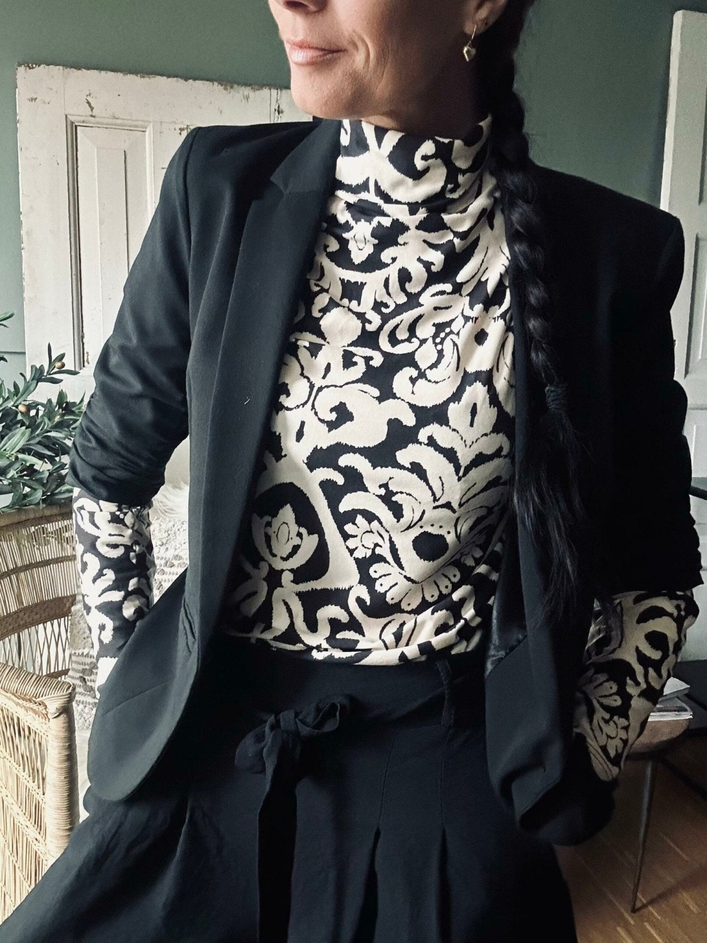 Bluse m. Mønster – Ultra blød - VIAMAJA.DK