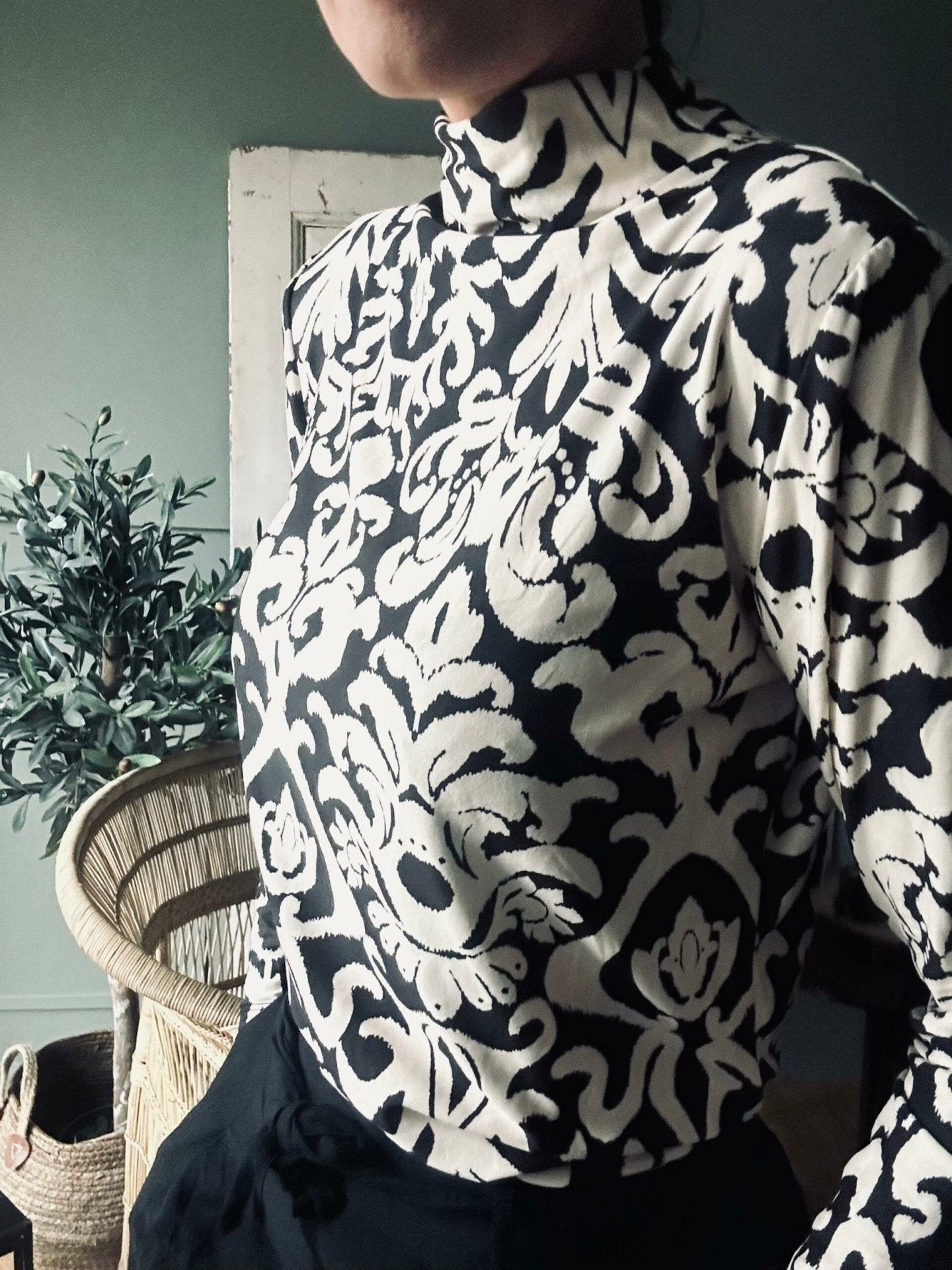 Bluse m. Mønster – Ultra blød - VIAMAJA.DK