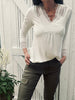 Blus med spets – White