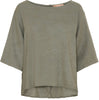 Blus med knappar – Soft military linmix